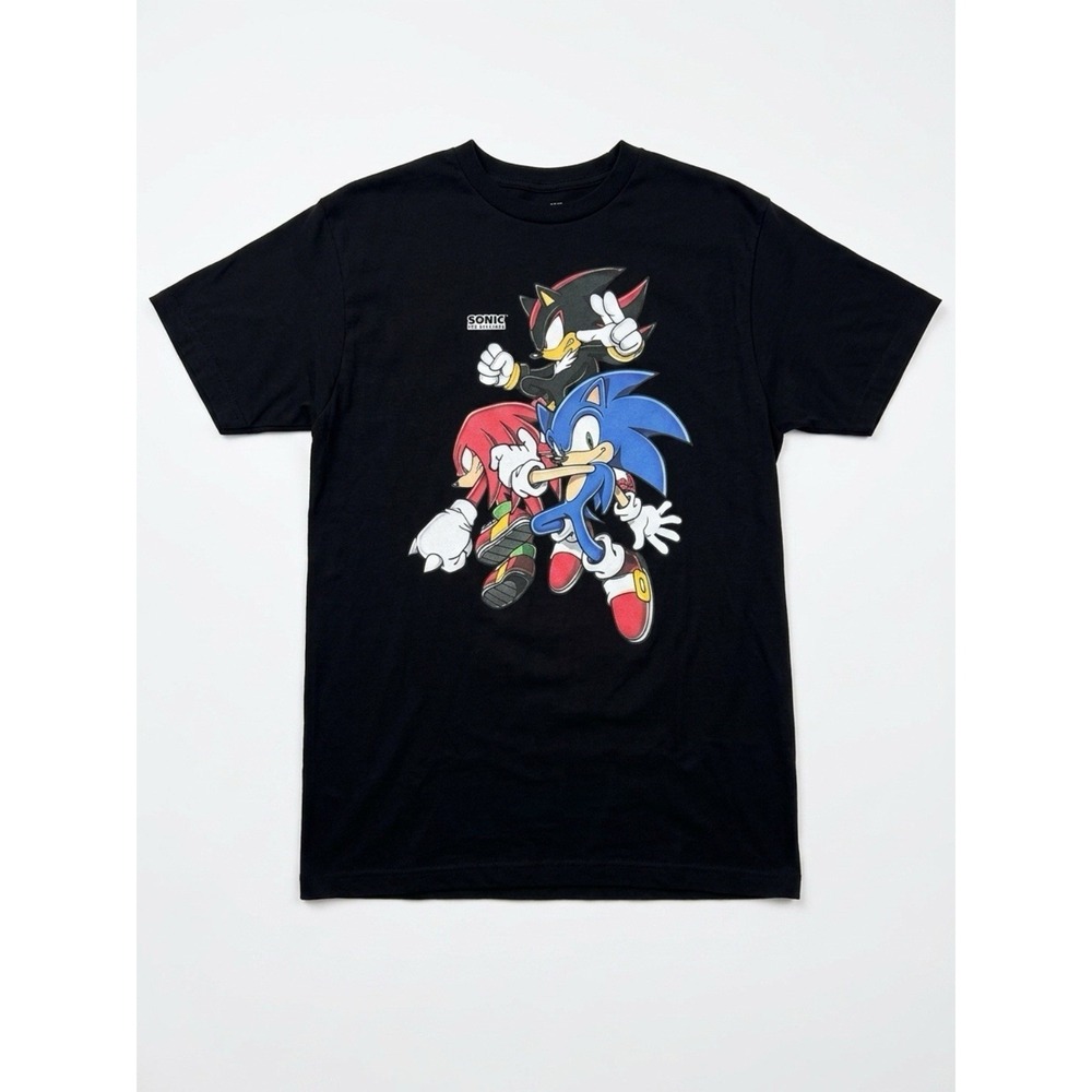 Sonic the Hedgehog Mens T-Shirt - Sonic, Shadow and Knuckles Fighting Poses